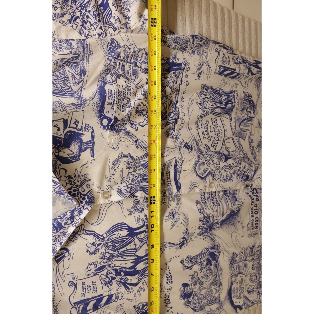 Vintage Hawaii ID Classic Cartoon Aloha Hawaiian Shirt XL Turtle Blue Flaw - Picture 7 of 7